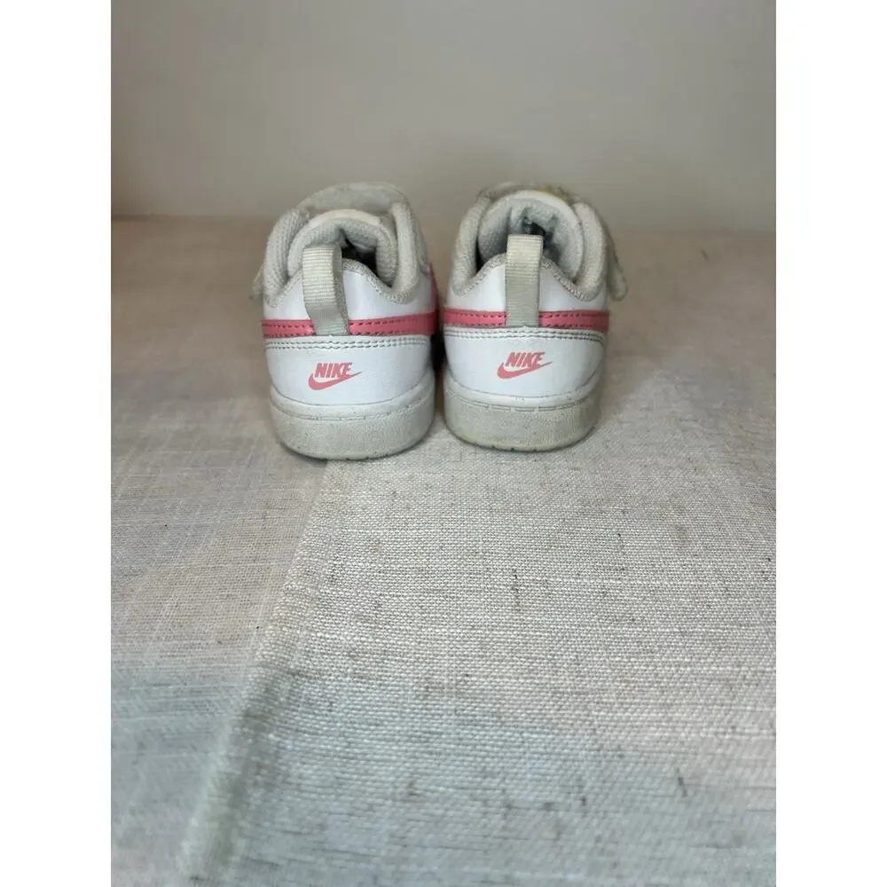 NIke Shoes Girls 6C Court Borough Low 2 Baby Toddler White Pink
